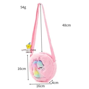 Pink Round Fur Sling