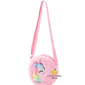 Pink Round Fur Sling